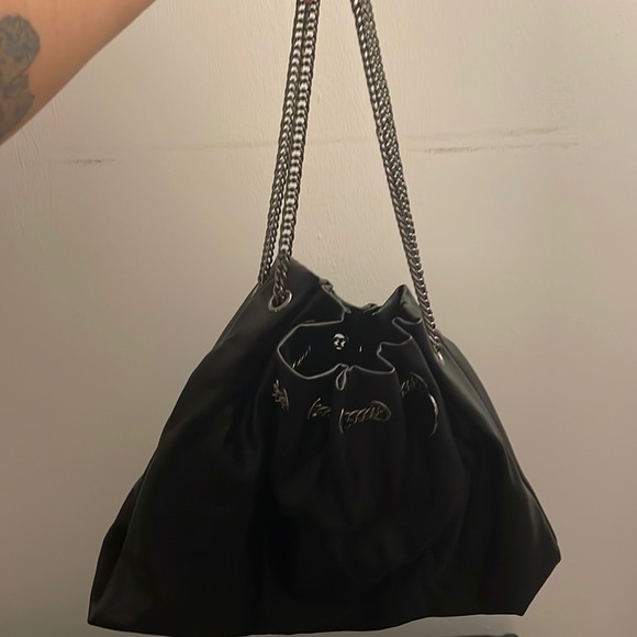 Black Hobo Bag with scrunch strap - Picture 1 of 4